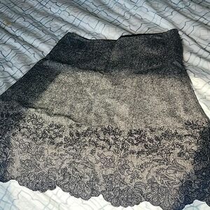 Ann Taylor embroidered wool skirt